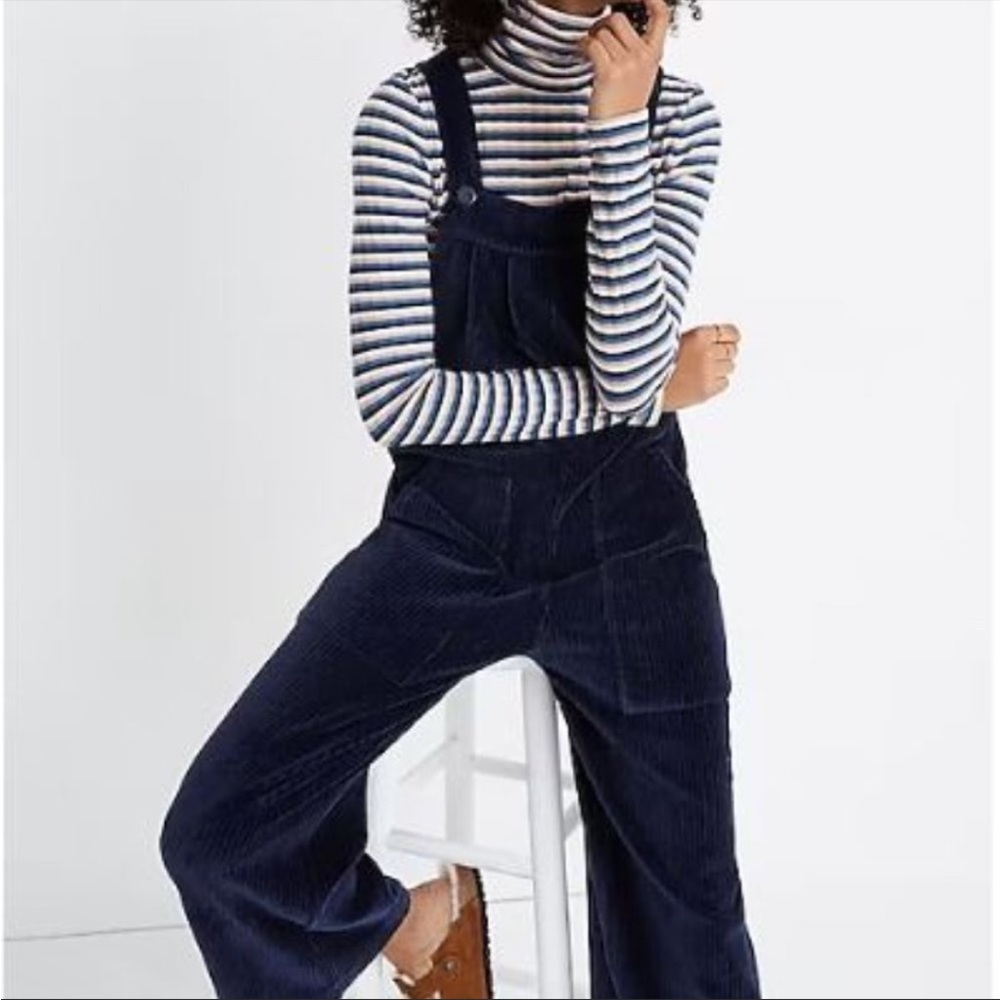 Texture and Thread Madewell Blue Corduroy Jumpsuit